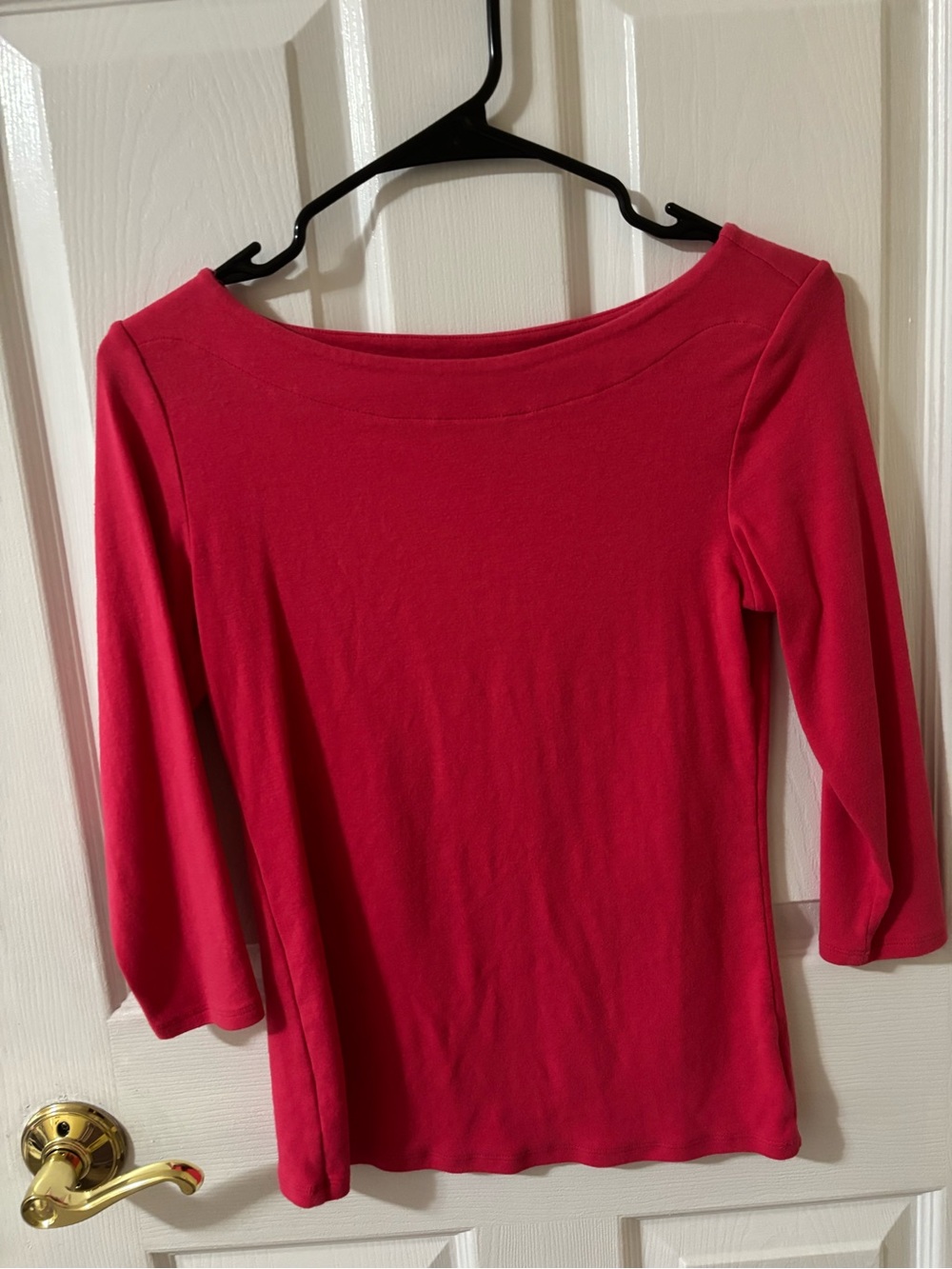 George Pink Boatneck 3/4 Sleeve Top